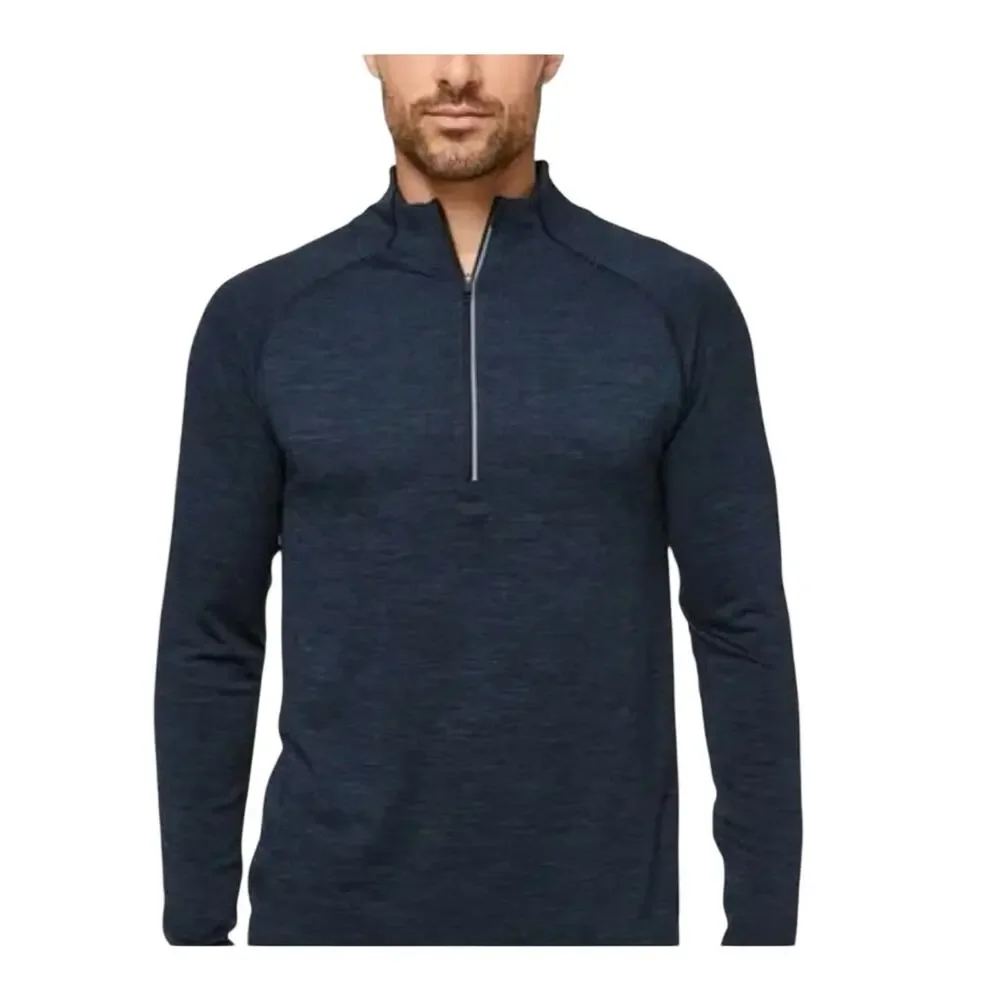 Lululemon Performance Blue Metal Vent Tech Half Zip Pullover Size S